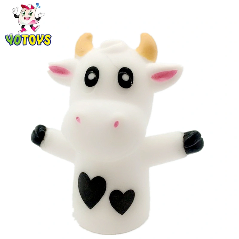 new design custom animal shape baby rubber vinyl PVC toy finger puppet