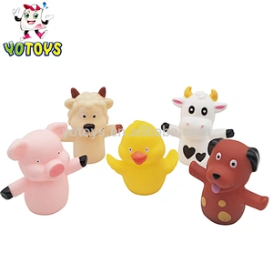 Toys lovely soft finger puppets toys parent-child interaction cartoon animal Mini vinyl Toy
