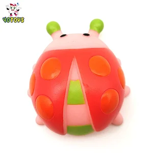 Top quality bath toy plastic ladybug PVC toy floating baby toy