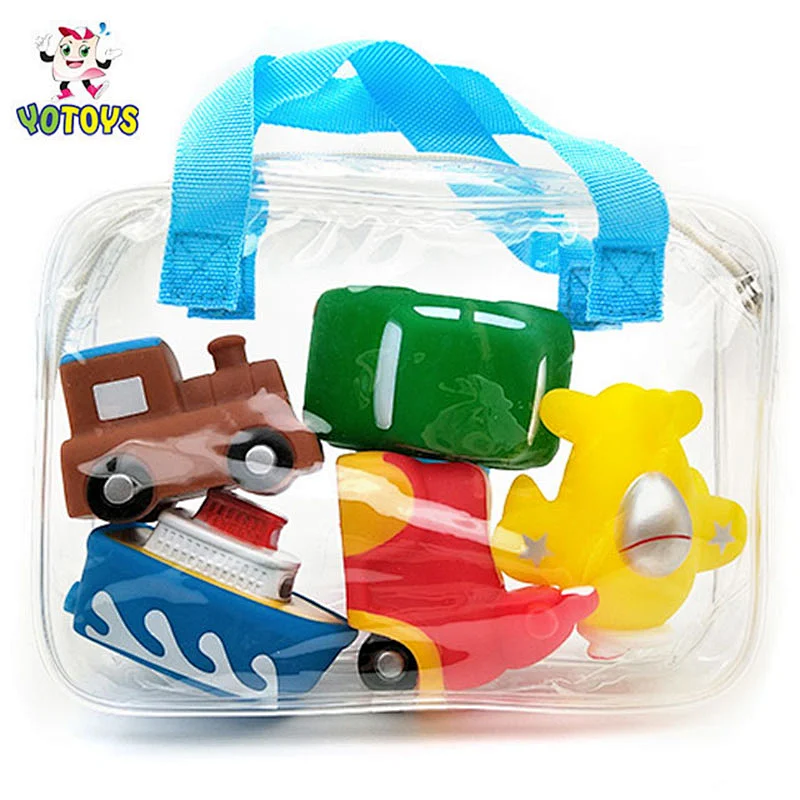 Cute baby vehicle bath toy pvc vehicle toy boat train plane truck car bath toy