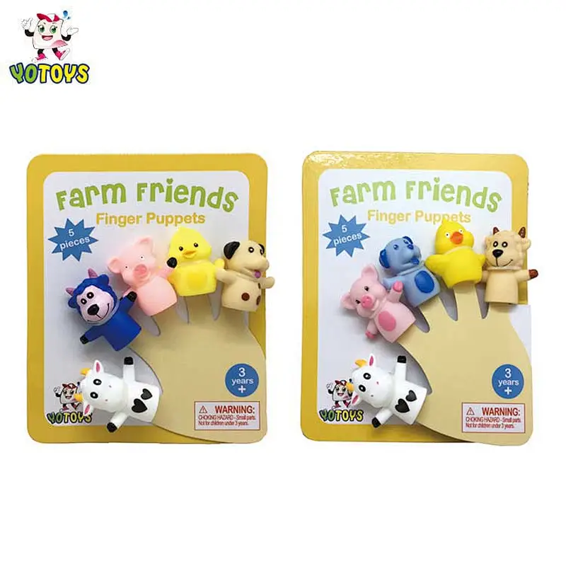 Toys lovely soft finger puppets toys parent-child interaction cartoon animal Mini vinyl Toy