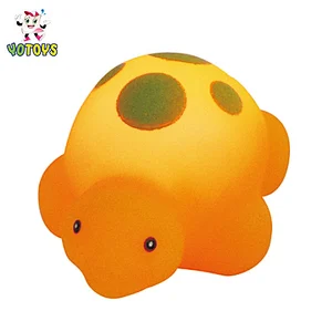 Customized frog bath toy crab sea animal flashing toy gift pvc rubber toy animals with light