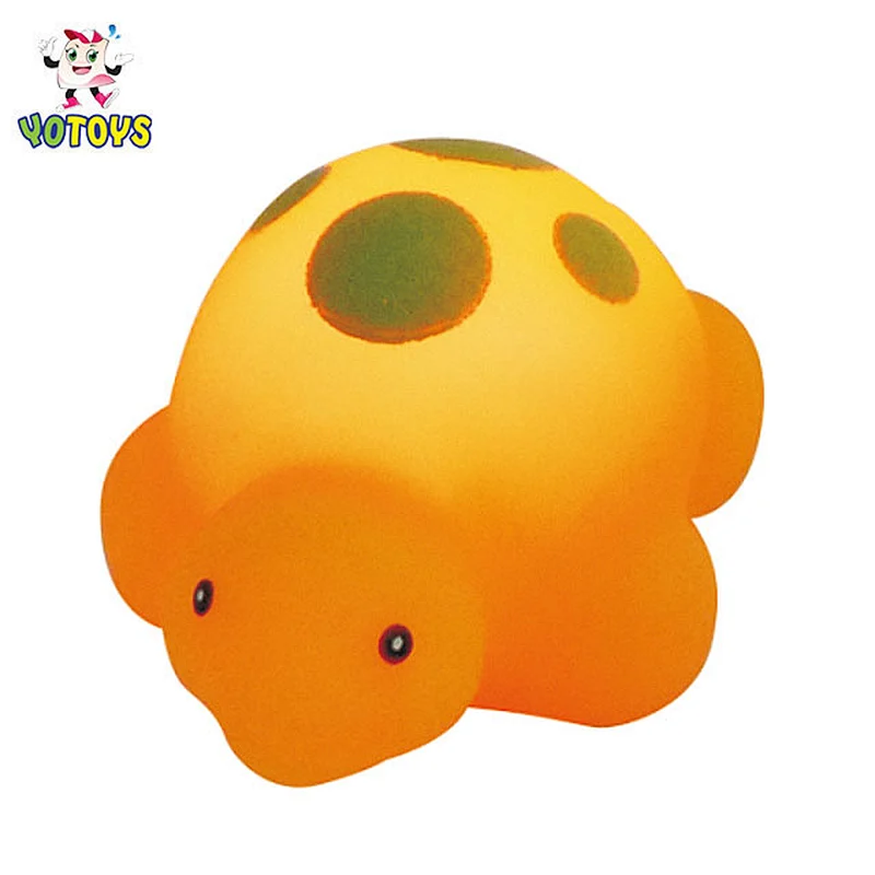 Customized frog bath toy crab sea animal flashing toy gift pvc rubber toy animals with light