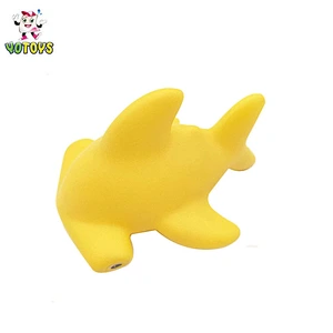 China Factory New Product Cartoon Animal Plastic Mini Shark Toy Rubber Animal Toy