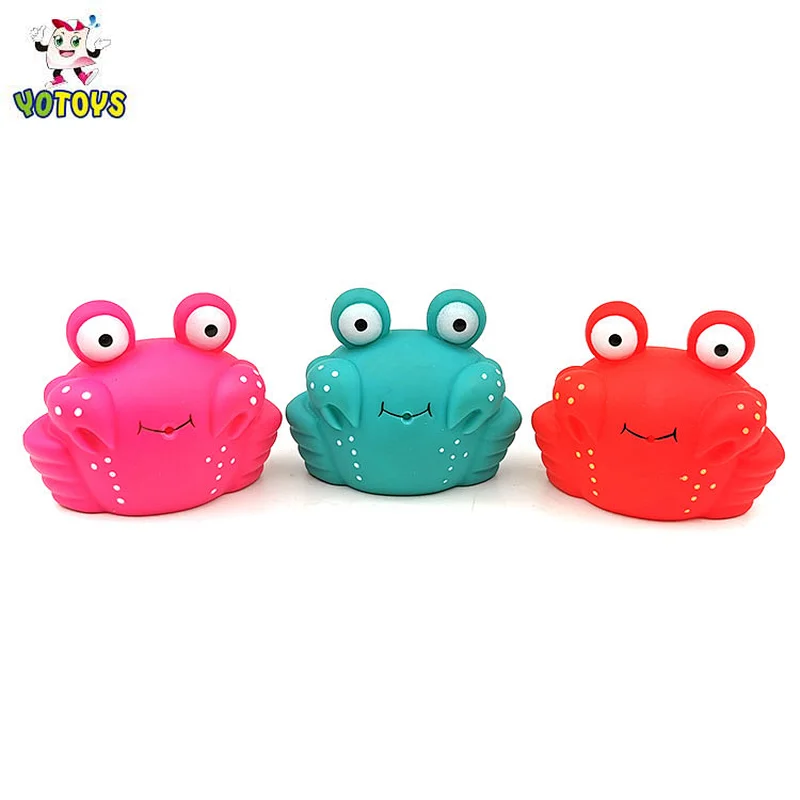 Made in China baby bath toy custom design rubber toy PVC sea animals toy plastic crab for child