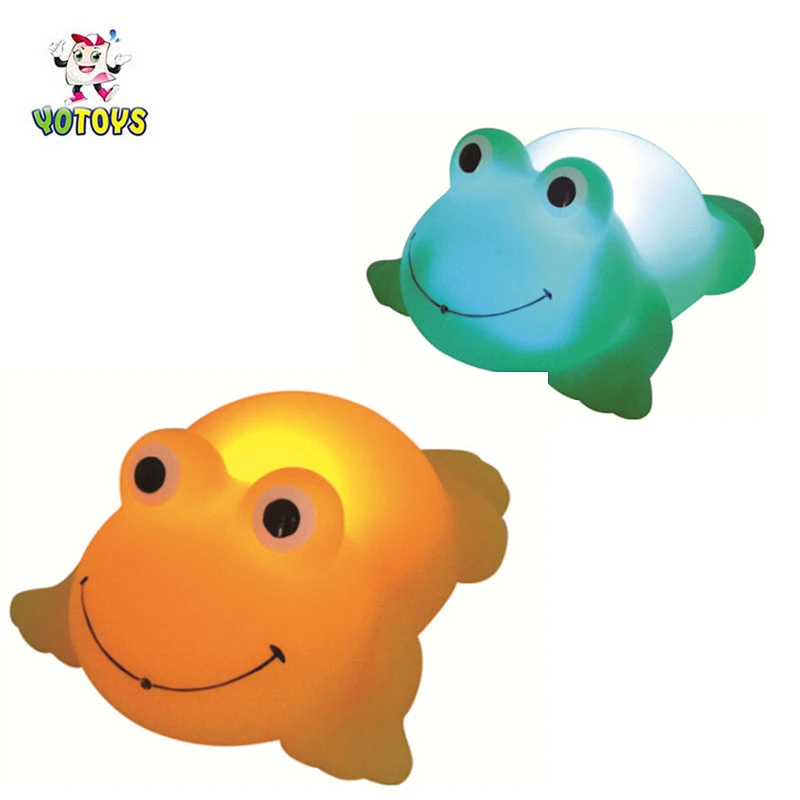 Baby Kids Wholesale Eco-friendly LED Rubber Various Kind of Animal  PVC Bath flashing toy