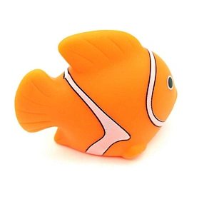 Hot Selling Mini Plastic Fish Water clown fish Toys,Baby Weighted Floating Rubber Sea Animal Toys