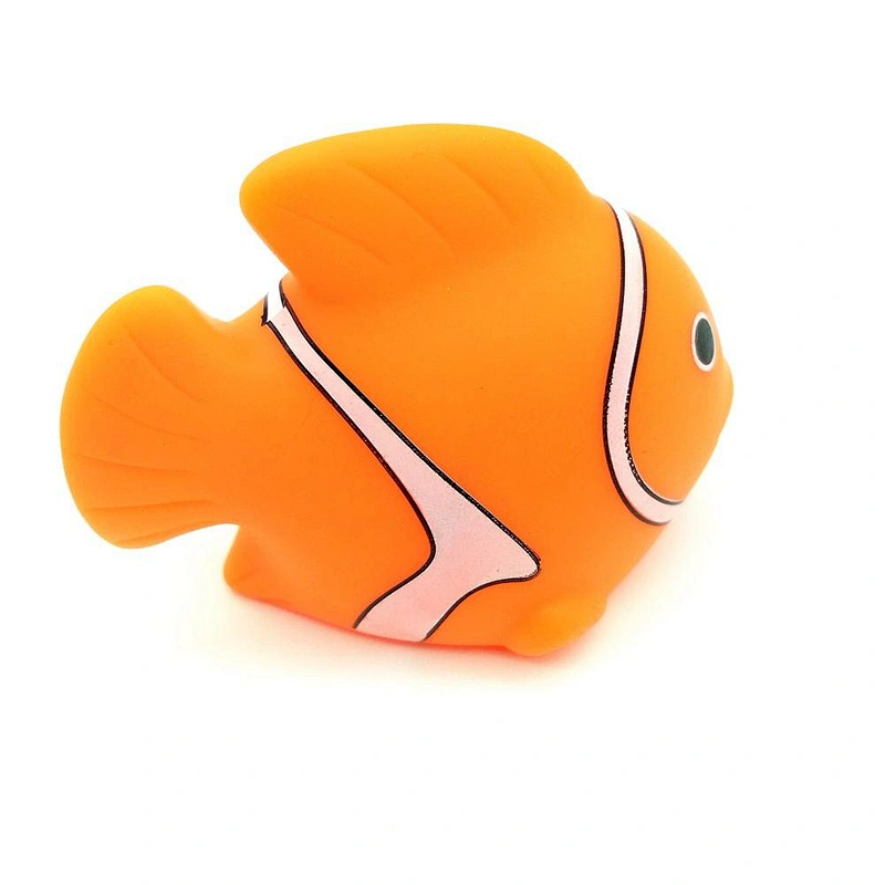Hot Selling Mini Plastic Fish Water clown fish Toys,Baby Weighted Floating Rubber Sea Animal Toys