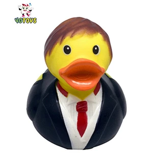 Custom Summer Baby Squeaky Rubber Duck Toy with Vinyl Material