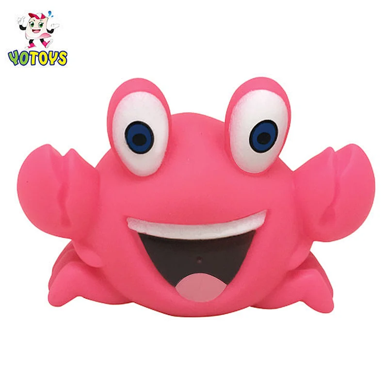 Hot selling sea animal toy set custom design plastic toy pvc bath toy crab rubber toys gift for kids