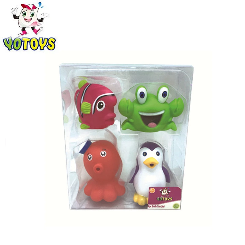Good Quality small plastic animal toy set 4pcs for kids