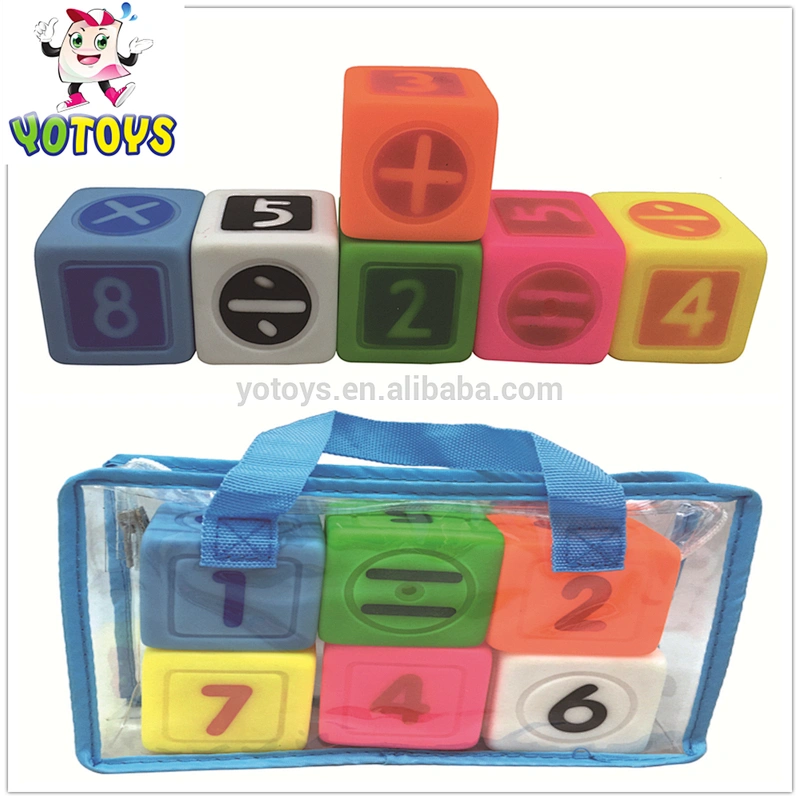 Educational Rubber Vinyl PVC building blocks for children gifts