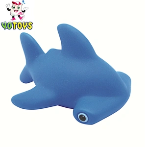 Water Squirter Blue Color Plastic Jumping Dolphin PVC Toy