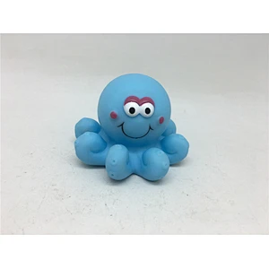 Blue Color Sitting Rubber Hippo Bath Toy