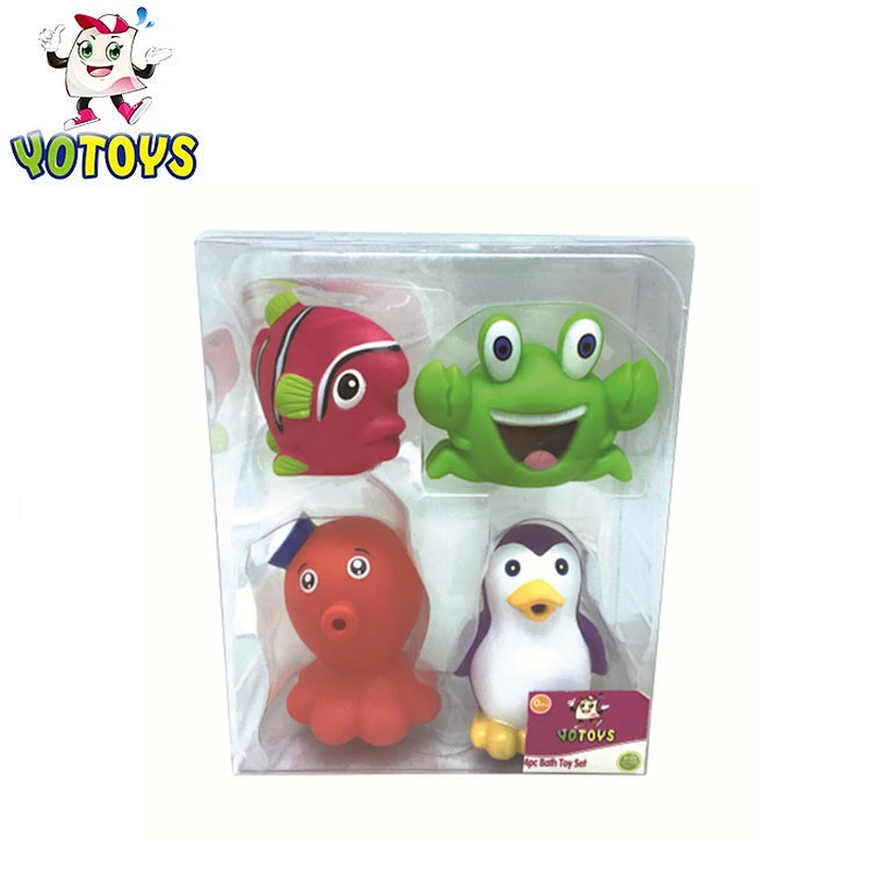 Lovely baby water cute 5 pack pvc toy fish