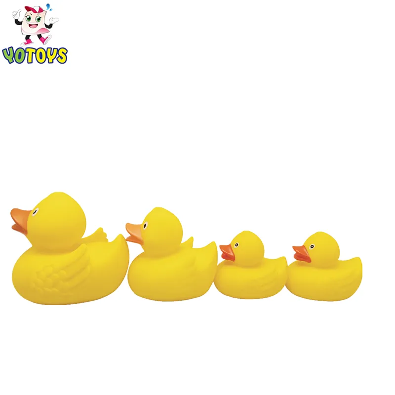 2019 hot selling mini  weighted floating   bath robe  rubber vinyl ducks gift set  for kids