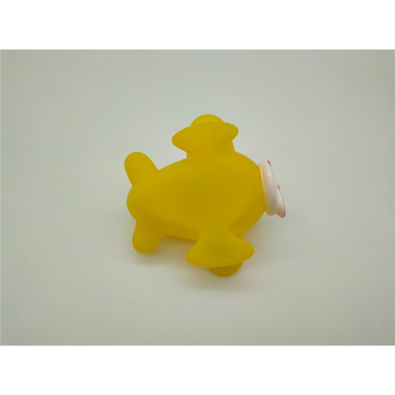 Hot Sale Yellow Soft Vinyl Helicopter Water Squirter Toys