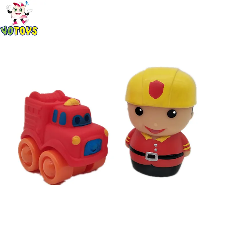 Plastic Blue Fire and Police Truck Toy for Kids,funny education toy gift for children