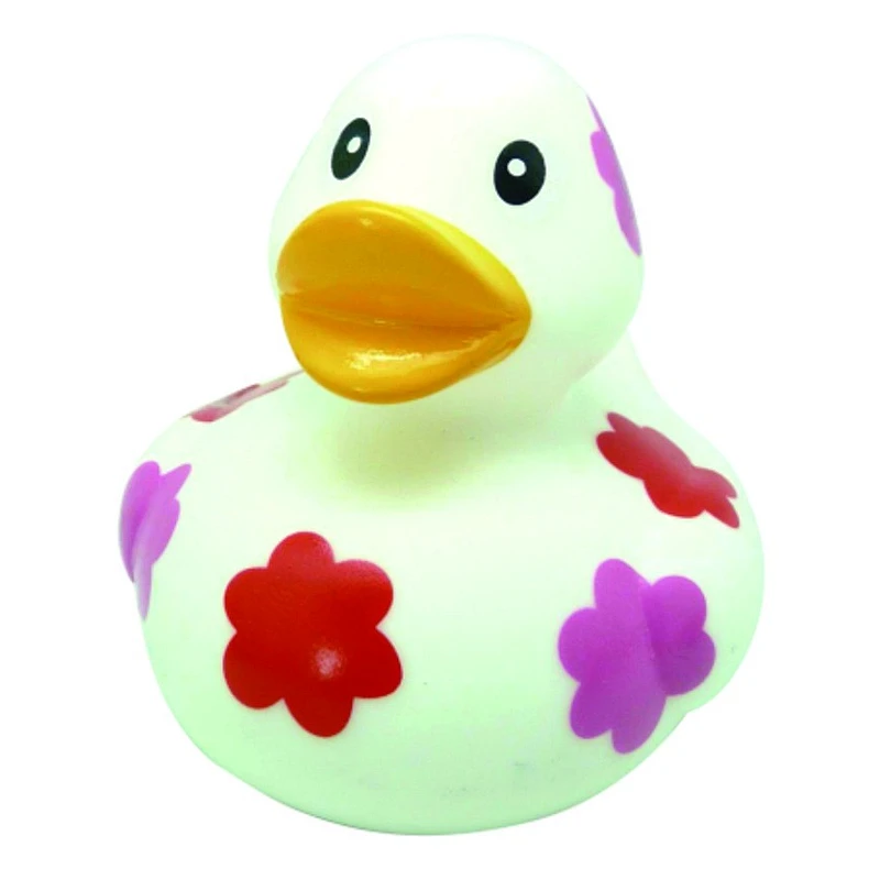 Cute Funny Red Rubber Duck with Hearts Bath Toys Animal 2018