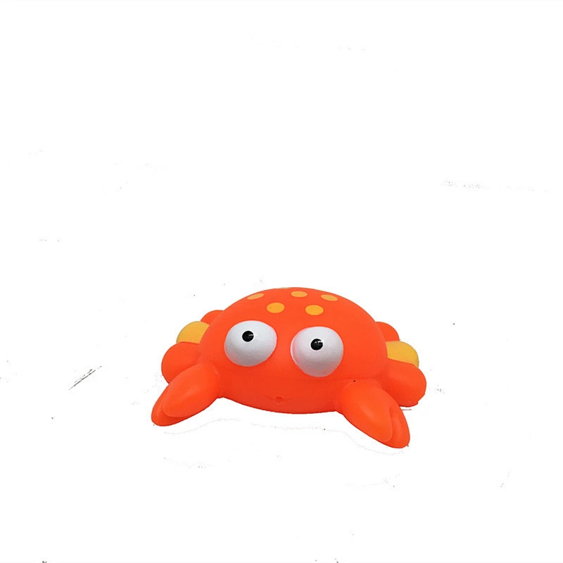 Rubber float ocean life water spray toy crab bath toy for baby