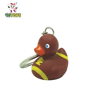 Cheap  Custom  high quality made Metal Keychain Gifts  Plastic Rubber Duck Kid toys