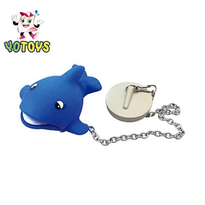 Rubber Black Color Shark on a Plug Water Stopper