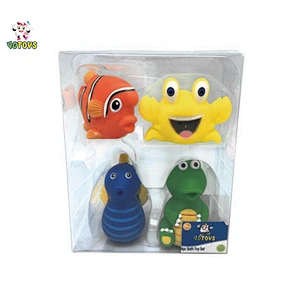 Water Spraying Vinyl Sea Animal Gift Ocean Bath Toy Set for Baby