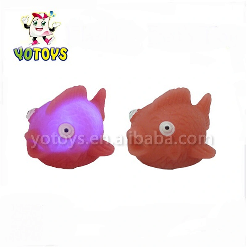 Flashing LED Rubber Fish, Water bath fish toy