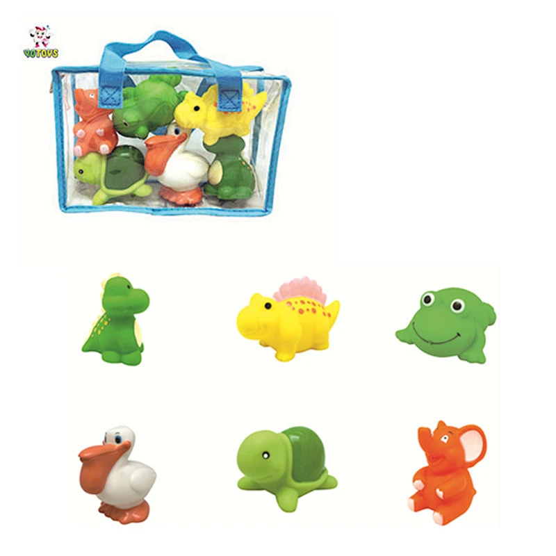 Children funny and popular toy animal/plastic colorful toy animal sets bath toy set