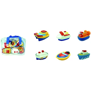 2018 mini white and blue ship Vinyl vehicle toys