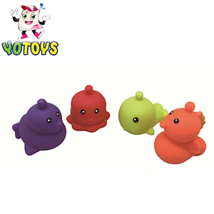 Floating rubber animal snap ocean links soft toys for kids