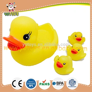 BPA free yellow vinyl duck toys bathtime kid toy for fun
