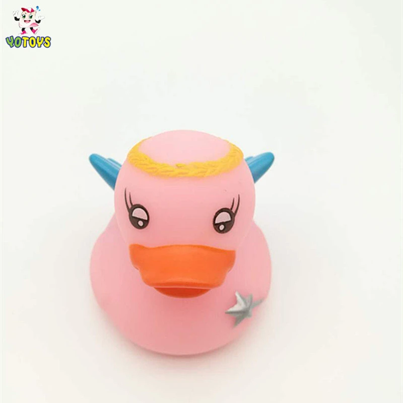 Children Loved Flashing Duck PVC Baby Bath Animal LED Rubber Duck Flashing Toy