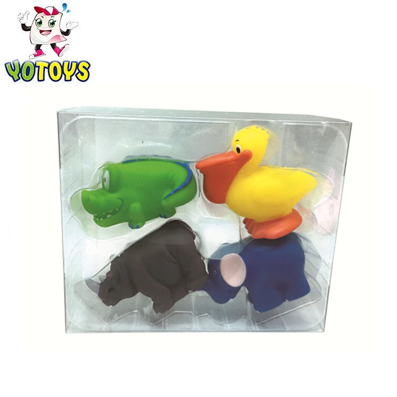 Good Quality small plastic animal toy set 4pcs for kids