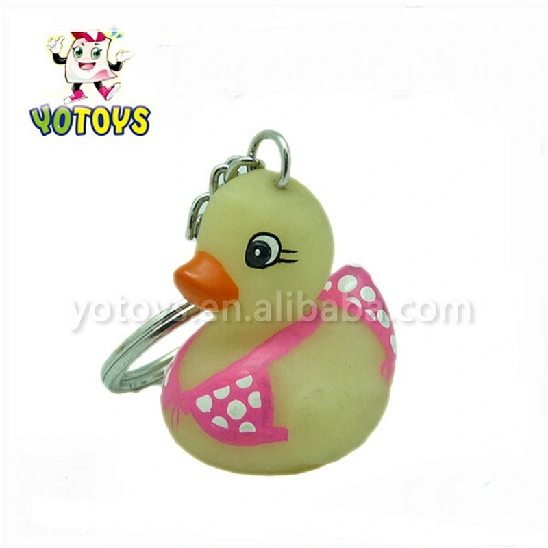 Baby bath toys ,promotion key chain plastic duck, pvc keychain toys for kids