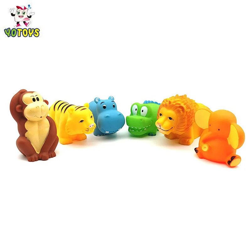 Top quality PVC bath toys animal lion and tiger baby toy custom design plastic baby bath toys for child