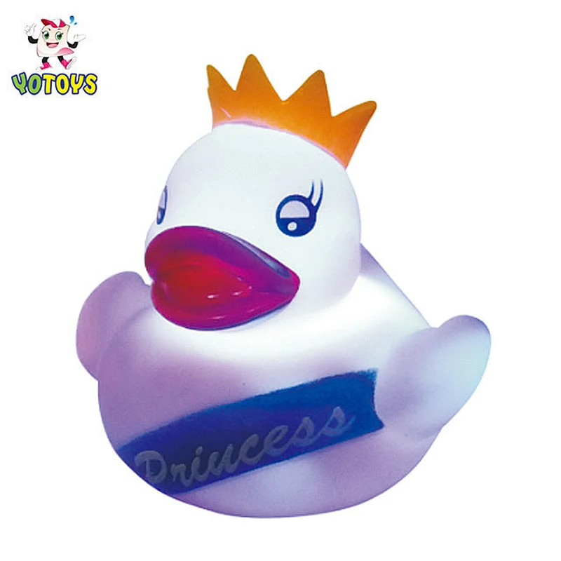 Made in China led rubber duck pvc toy custom rubber duck with light electronic toys for kids