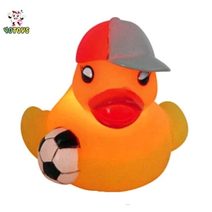 High Quality Baby Plastic Yellow Duck Bath Led Light Toy