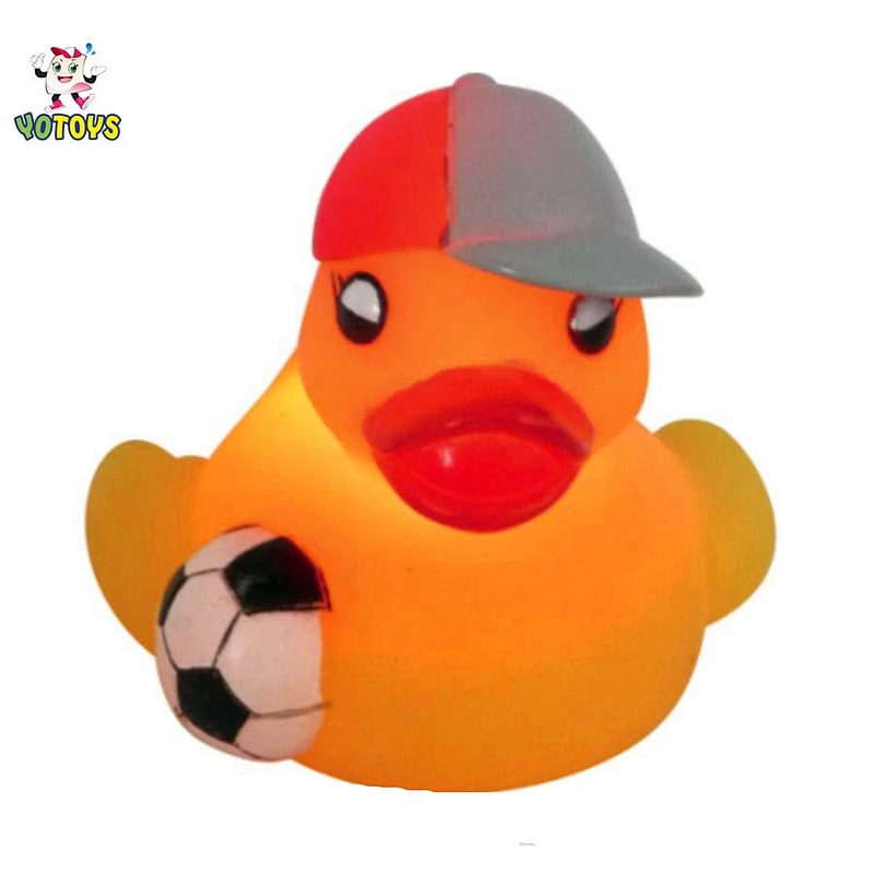 High Quality Baby Plastic Yellow Duck Bath Led Light Toy