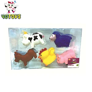 Lovely baby water cute 5 pack pvc toy fish