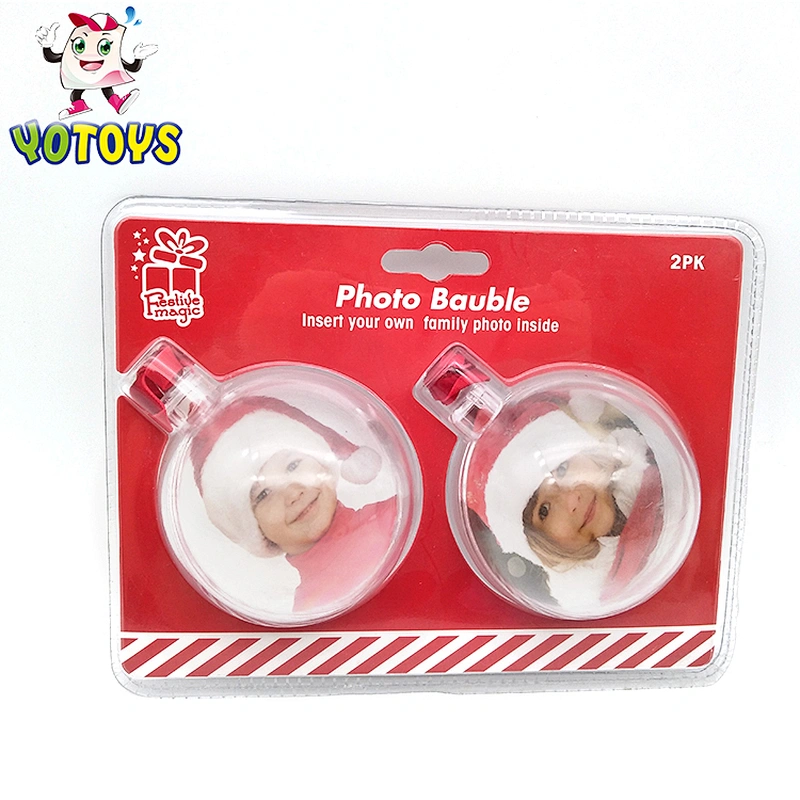 Promotional Plastic Christmas Photo Ball Baby Favorite Christmas Product