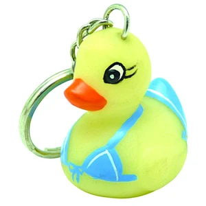 Hot Selling Floating Rubber Keychain with Bridegroom Wedding Duck Toy