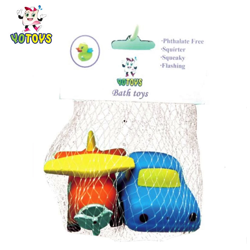 Phthalate Free Squeaky Soft Shark and Octopus Bath Toys 2pcs Pack