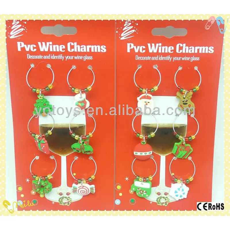 Christmas beautiful Wine Charms/ Xmas Wine Charms/ Beautiful bar wine charms