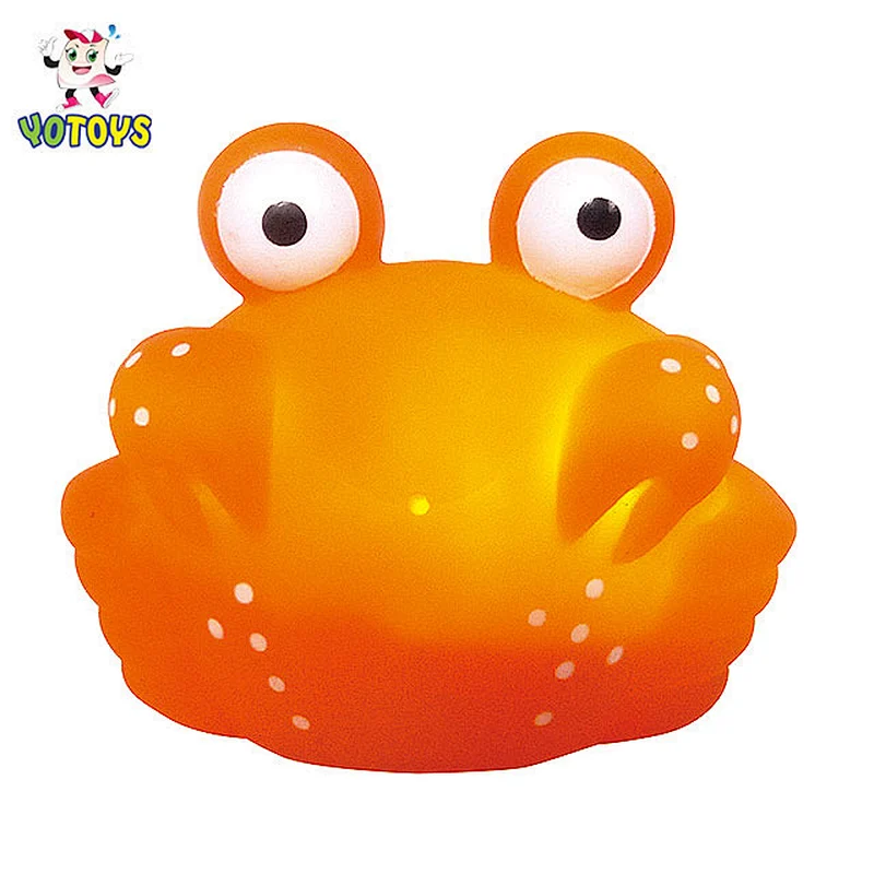 New design flashing Bath toys floating rubber dolphin toy with LED light rubber bath toys for kids