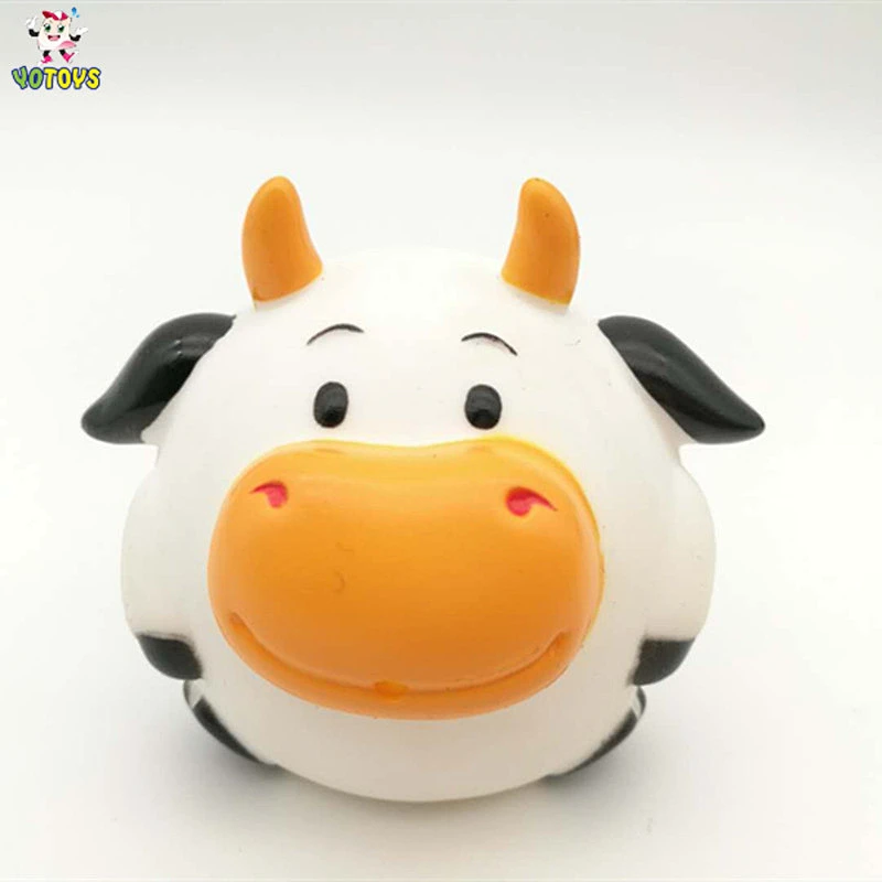Promotion Custom Squabby Cute Cow Toy PVC China Dongguan Baby Shower Vinyl Toy