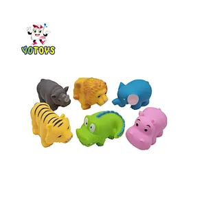 Customized New products big animal rhinoceros shapes shower time rubber toys for baby