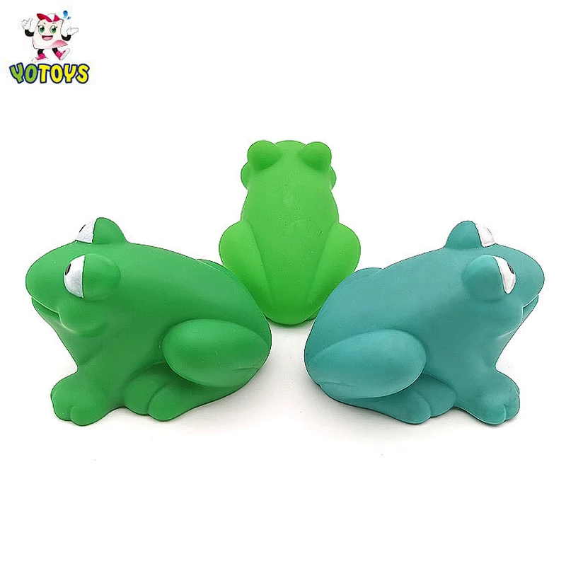 New design Cute animal toy frog led rubber toy baby bath toys for child