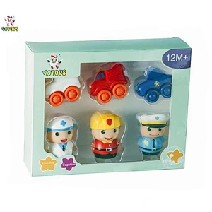 Eco-friendly Vinyl Zoo Animal Toy Set Baby Play Gift
