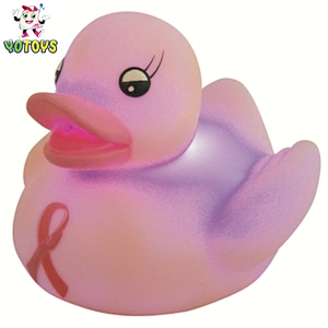 Flashing bulk yellow Rubber Duck with Sun Flower LED Light Up Bath Tub kids Toy